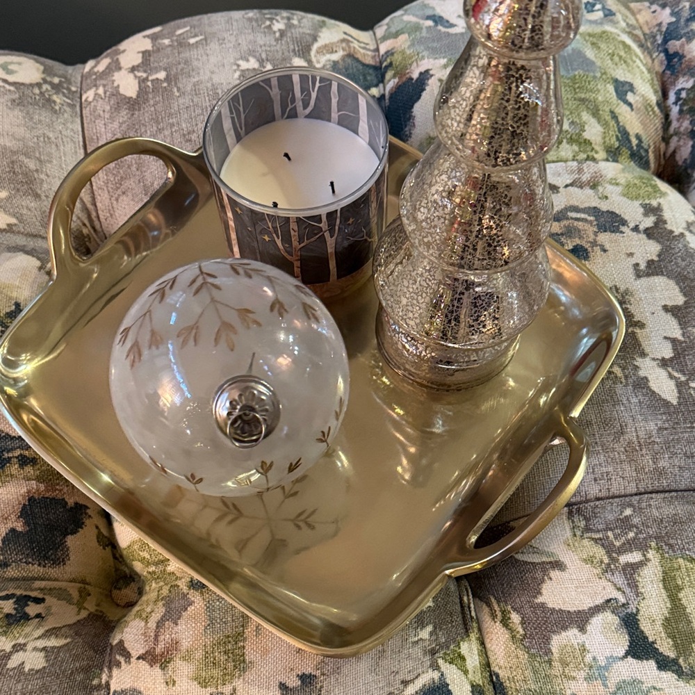 Gold Square Decorative Tray